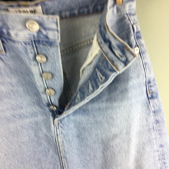 NWT Agolde Iris High Rise A-Line Prankster Wash Denim Mini Skirt Size 25 - Picture 8 of 12